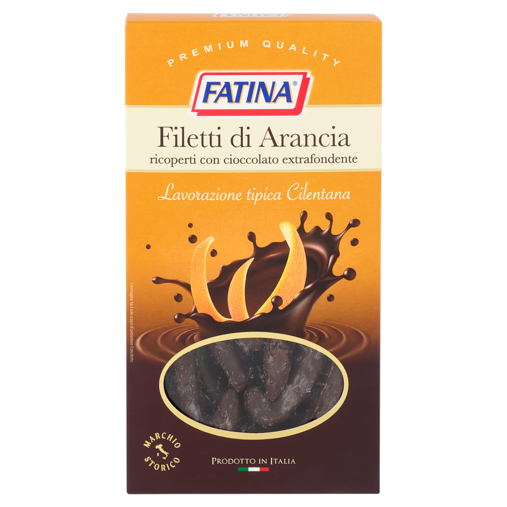 Fatina Filetti di Arancia ricoperti con cioccolato extrafondente 150 g