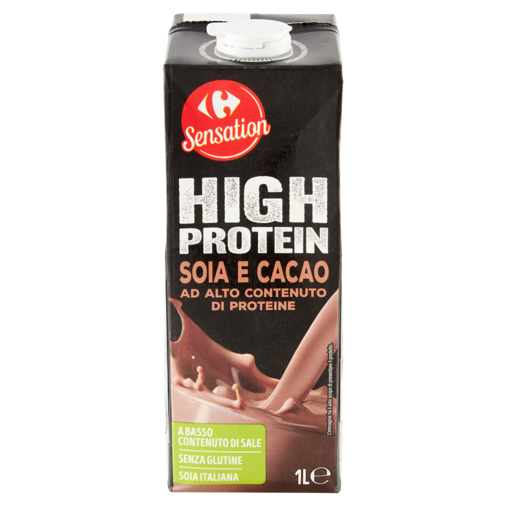 Carrefour Sensation High Protein Soia e Cacao 1 L