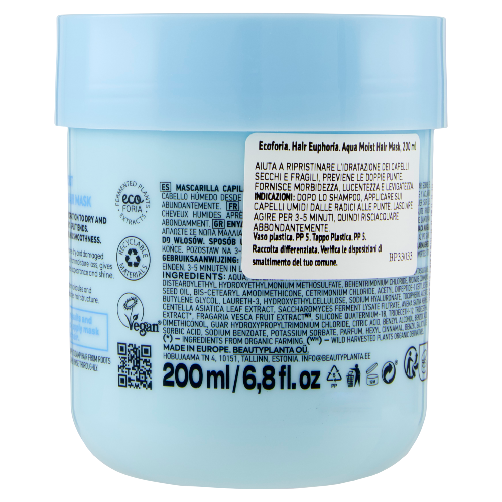 Ecoforia Hair Euphoria Aqua Moist Hair Mask 200 ml