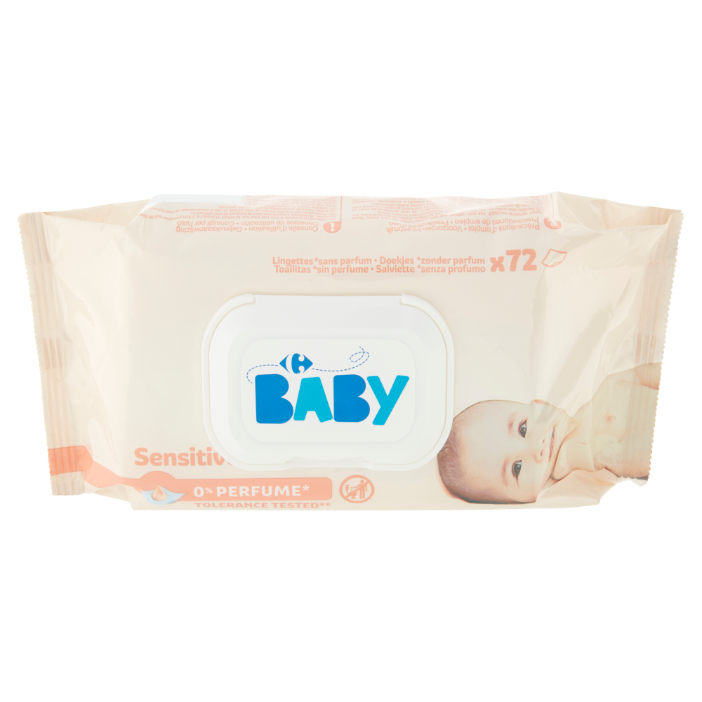 Carrefour Baby Sensitive 0% Perfume* 72 pz
