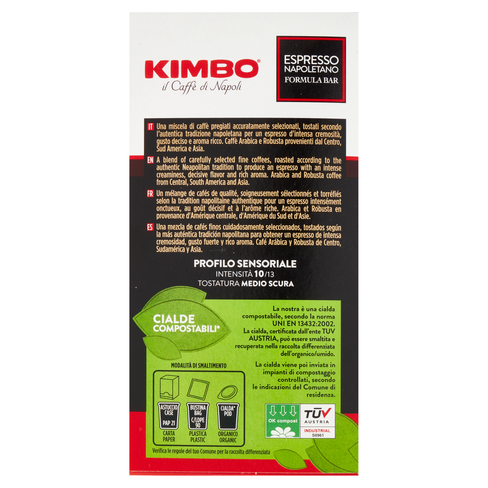Kimbo Espresso Napoletano Formula Bar 15 Cialde Compostabili* 109.5 g