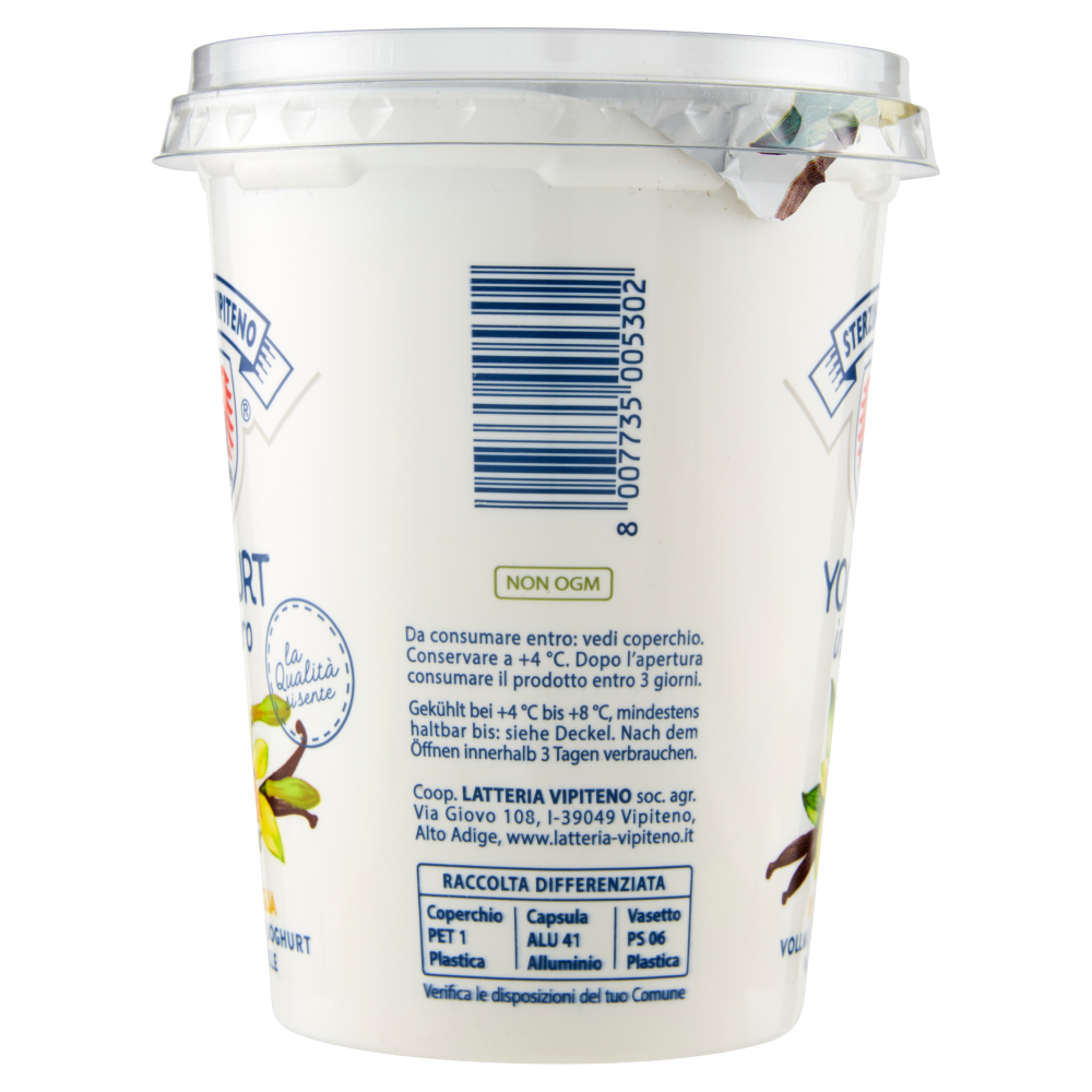 Sterzing Vipiteno Yogurt intero Vaniglia 500 g