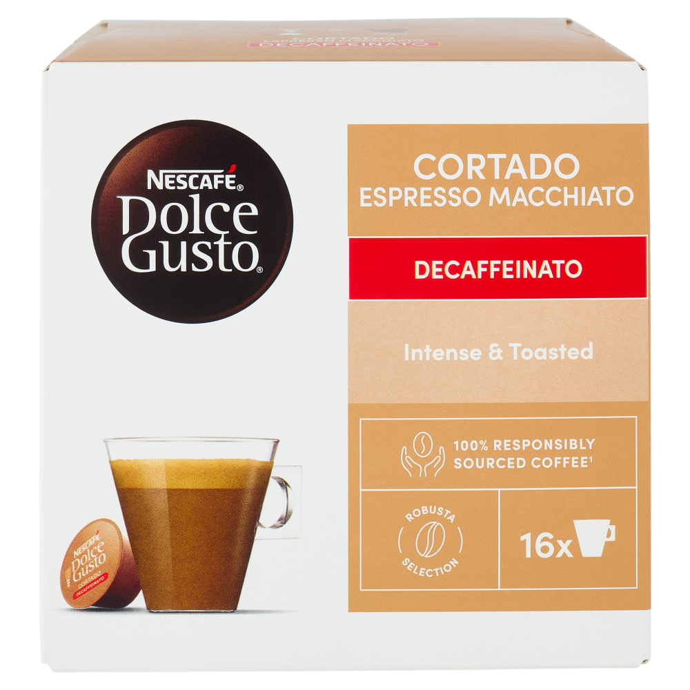 NESCAFÉ DOLCE GUSTO Cortado Espresso Macchiato Decaffeinato Caffè 16 capsule 99,2g