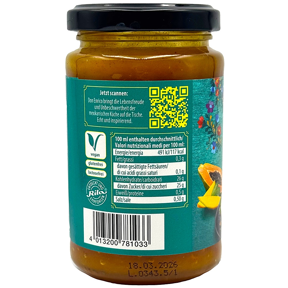 SALSA MANGO PAPAYA 200ml