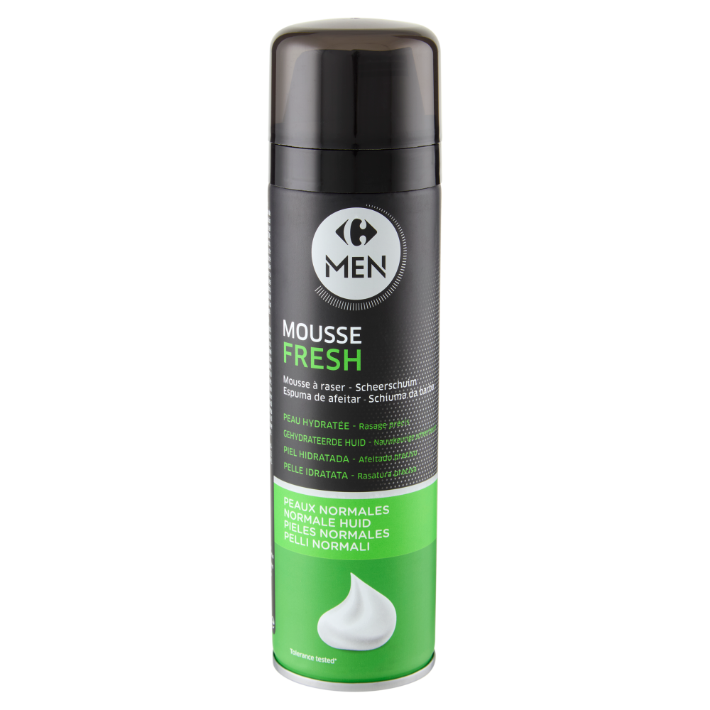 Carrefour Men Mousse Fresh Schiuma da barba Pelli Normali 250 ml