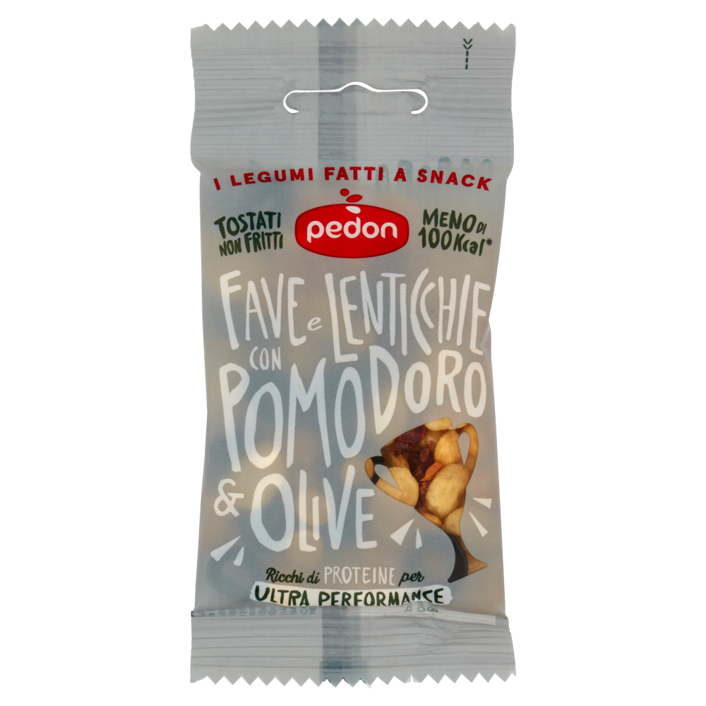 pedon I Legumi Fatti a Snack Fave e Lenticchie con Pomodoro & Olive 20 g