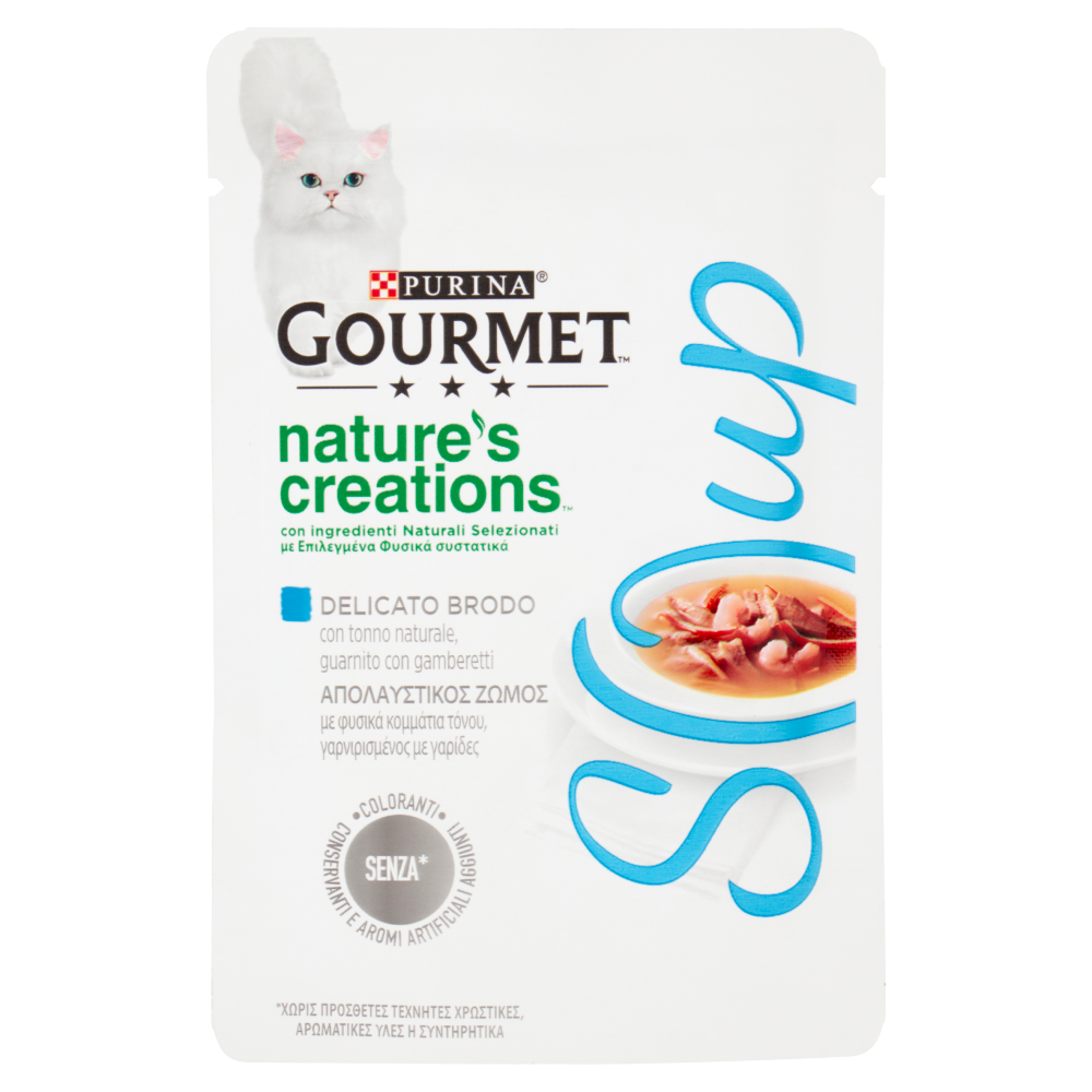 PURINA GOURMET Nature's Creations Soup Tonno & Gamberetti 40g