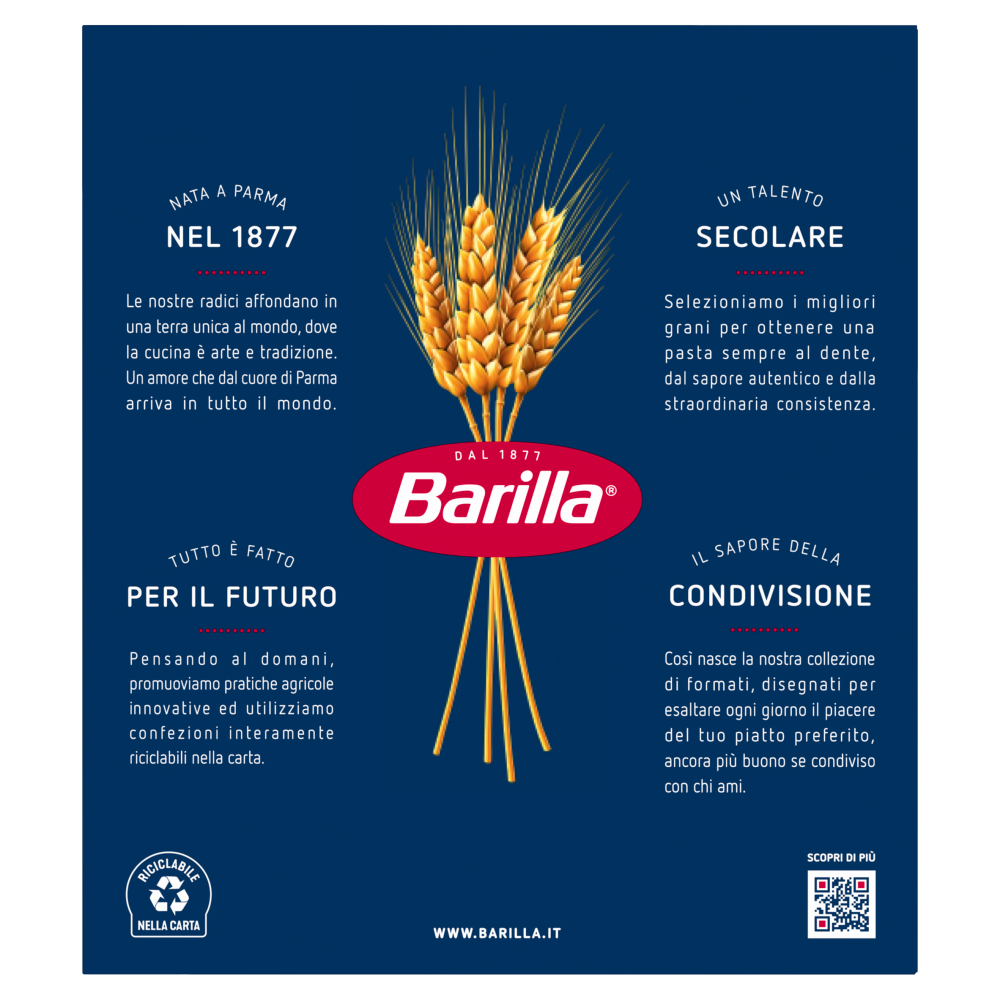 Barilla Pasta Mezze Penne Rigate n.70 1Kg