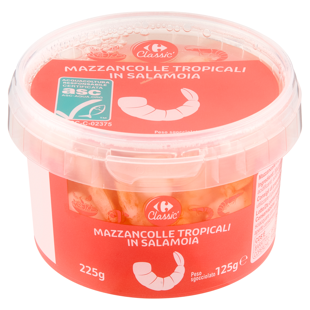 Carrefour Classic Mazzancolle Tropicali in Salamoia 225 g