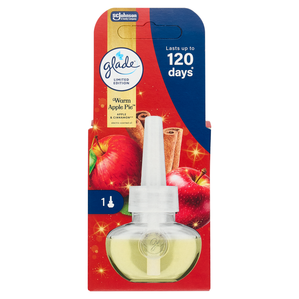 Glade Liquido Elettrico Ricarica, fragranza Warm apple pie 20 ml