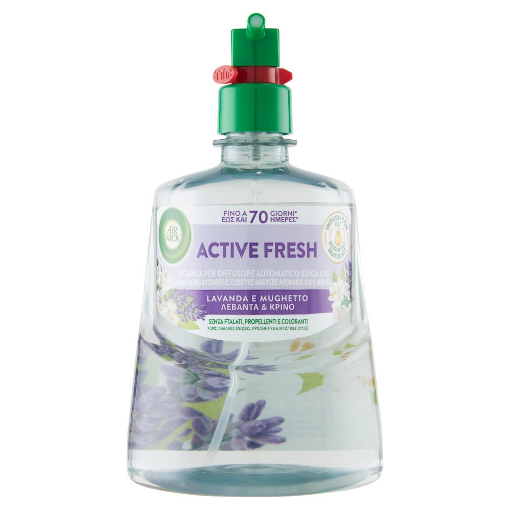 Air Wick Active Fresh Ricarica per Diffusore Automatico Lavanda Profumatore per ambiente 228 ml
