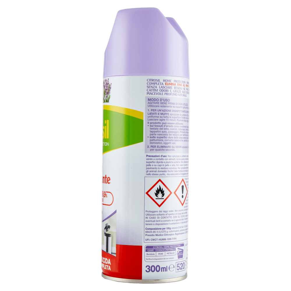 Citrosil Home Protection Spray Disinfettante con vere essenze di lavanda 300 ml