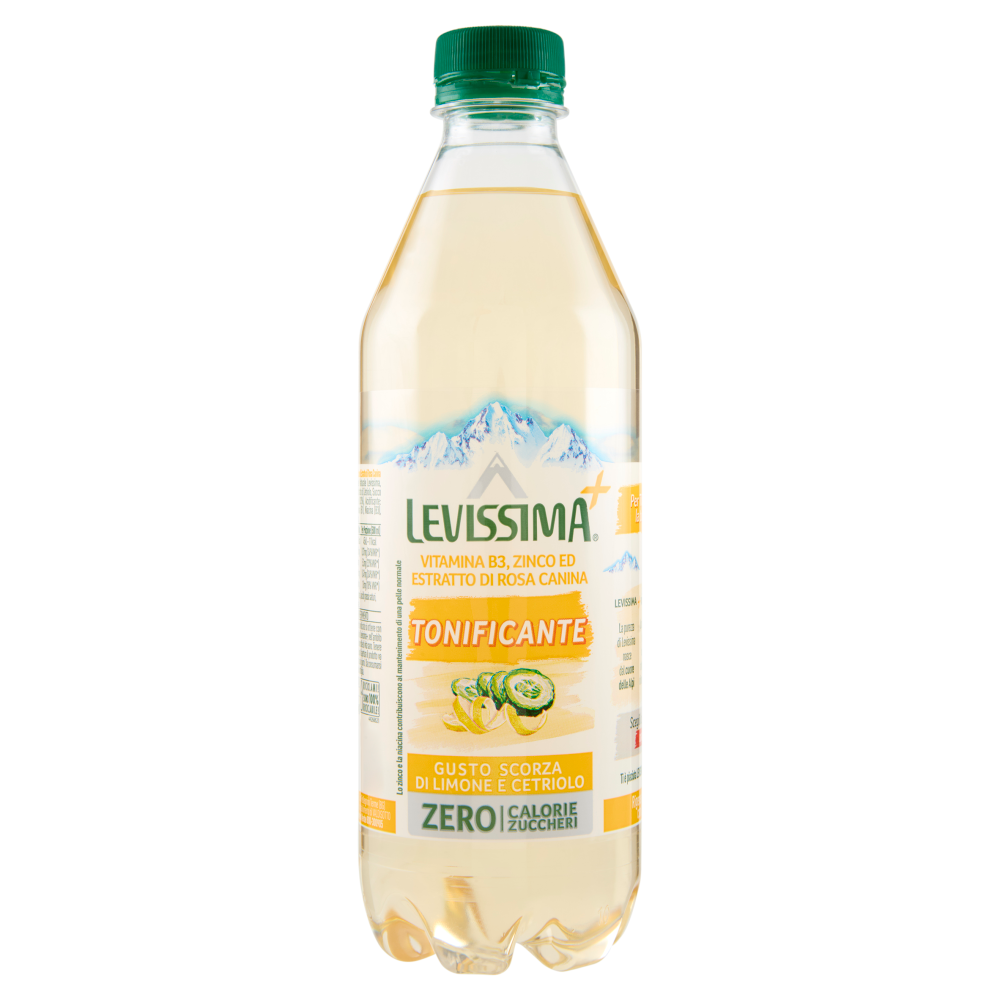 LEVISSIMA⁺ Tonificante, Acqua al gusto di Scorza di Limone e Cetriolo 50 cl