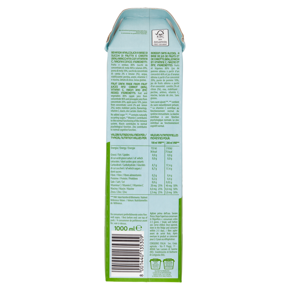 Valfrutta Difesa+ Ananas 1000 ml