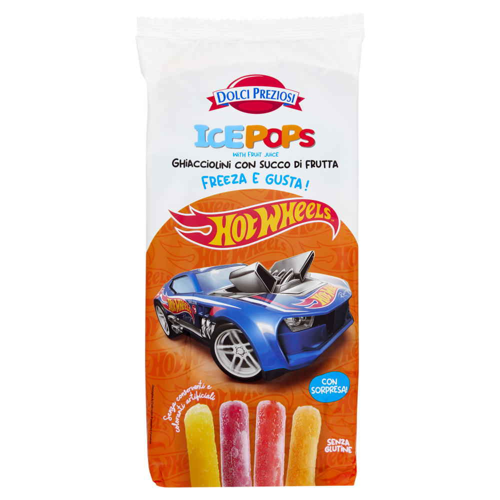 Dolci Preziosi Ice Pops Ghiacciolini con Succo di Frutta Hot Wheels 10 x 40 ml