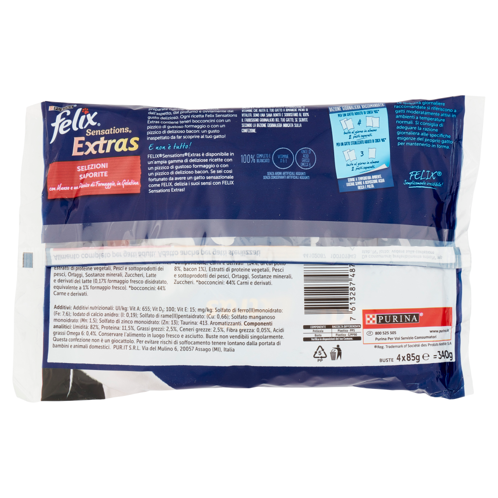 FELIX Sensations Extras Selezioni Saporite (Manzo & Pollo) 4 x 85 g