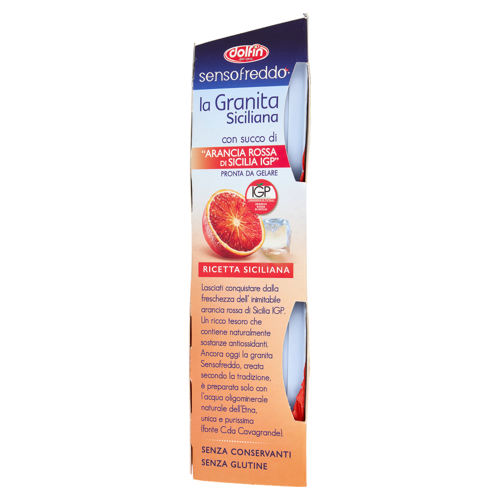 dolfin sensofreddo la Granita Siciliana con succo di "Arancia Rossa di Sicilia IGP" 2 x 100 ml