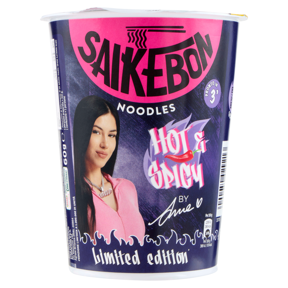 Saikebaddie Noodles Hot & Spicy 60 g