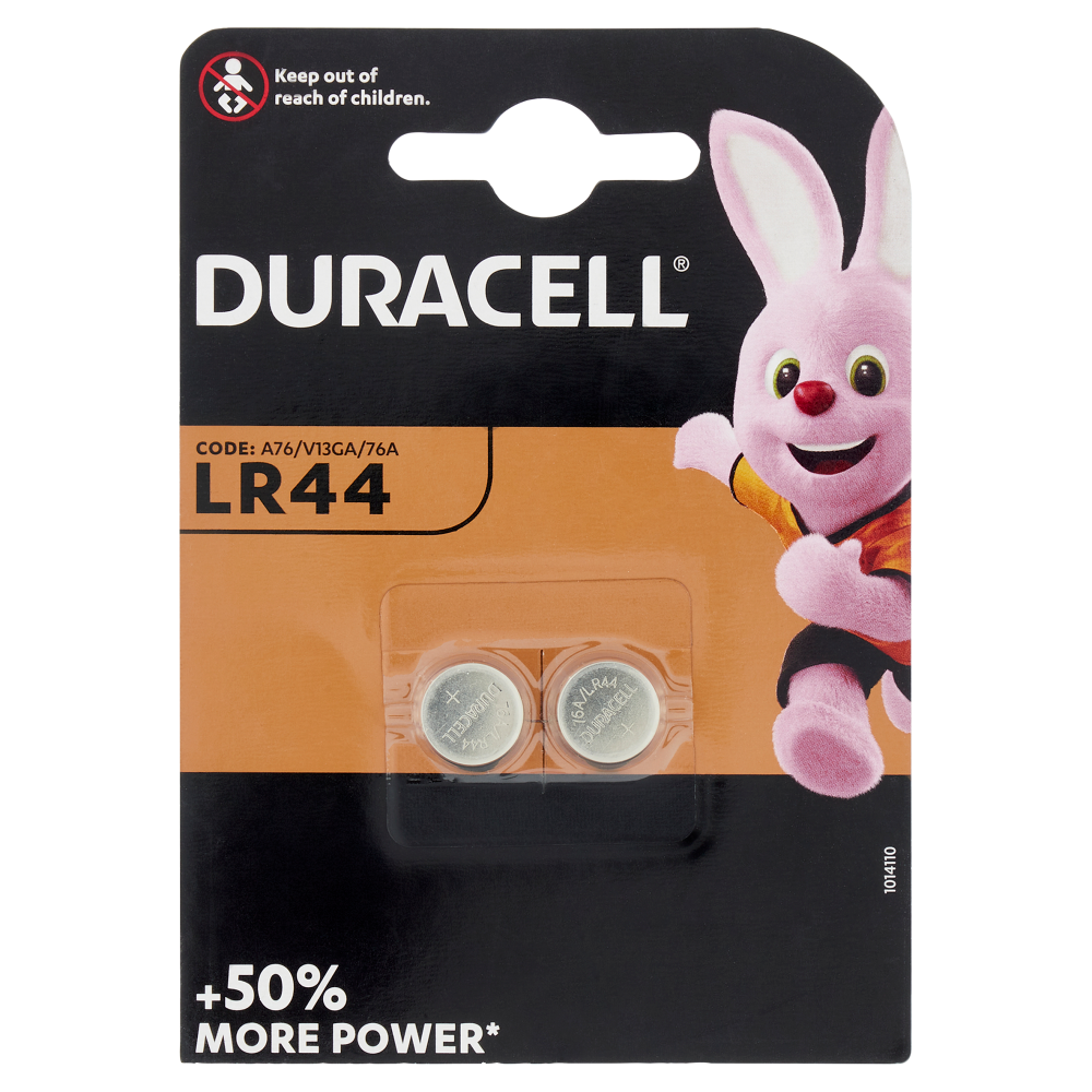 Duracell LR44 Batteria Bottone Alcalino Specialistica 1.5V confezione da 2 76A A76 V13GA