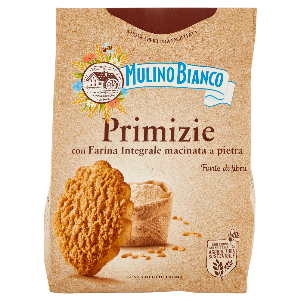 Mulino Bianco Primizie Biscotti con Farina Integrale Macinata a Pietra 700g