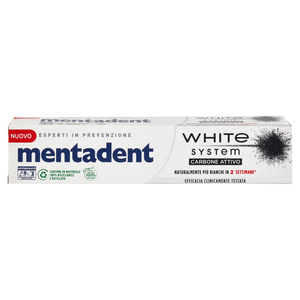 Mentadent White System Carbone Attivo 75 ml