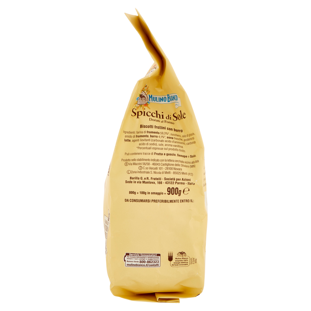 Mulino Bianco Spicchi di Sole Biscotti Dorati al Forno 900g