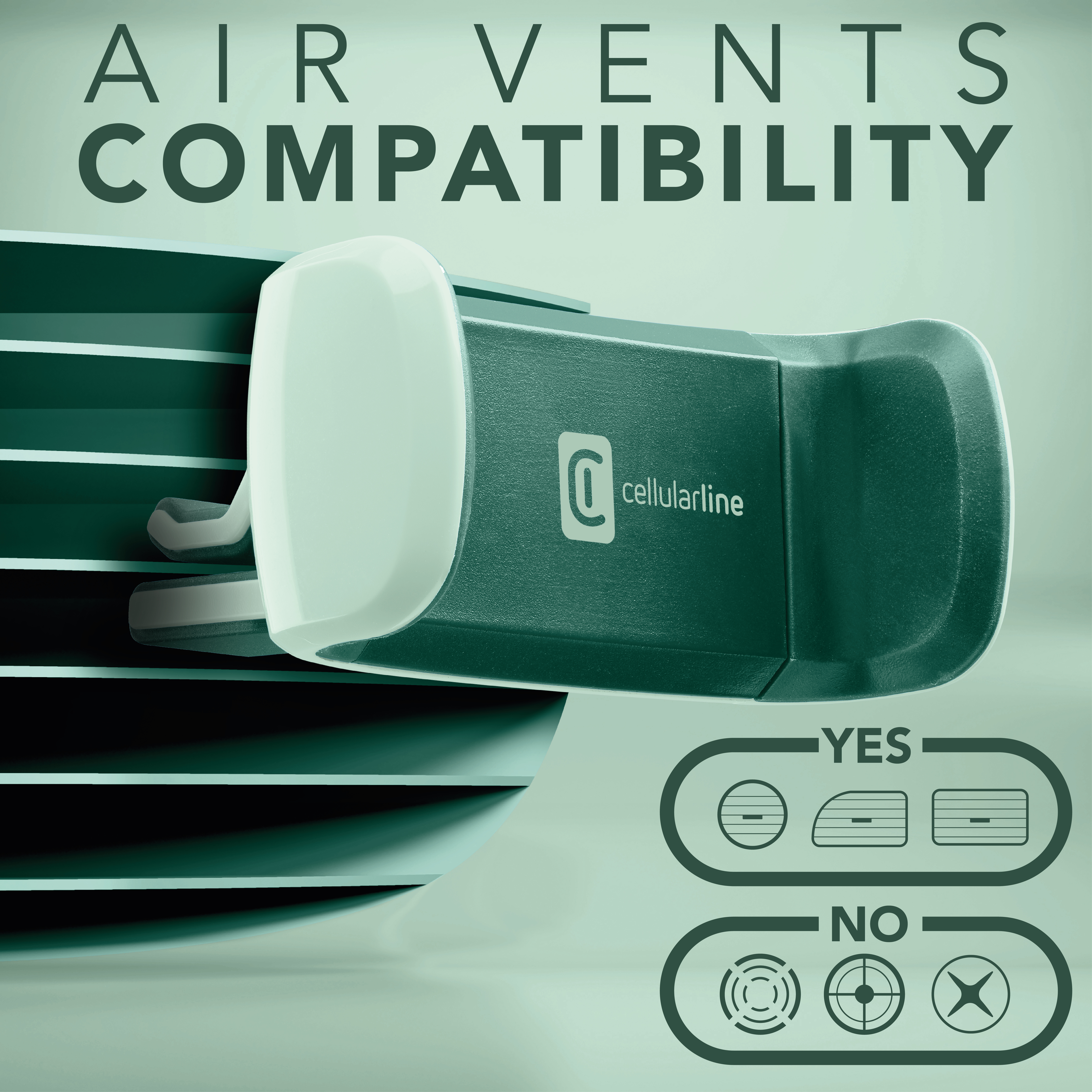 Cellularline Car Holder - Universal Supporto smartphone da auto super colorato