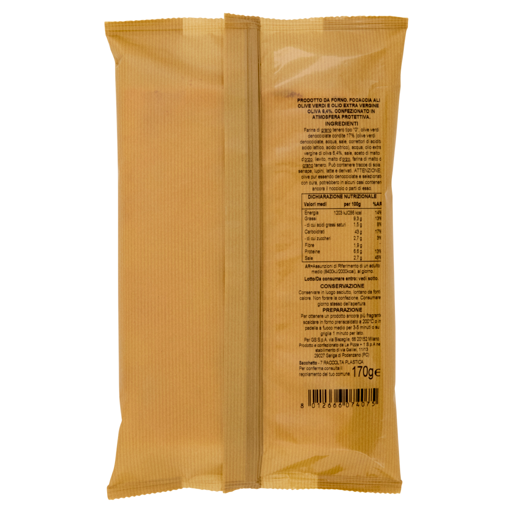 Carrefour il Mercato Focaccia alle Olive 170 g