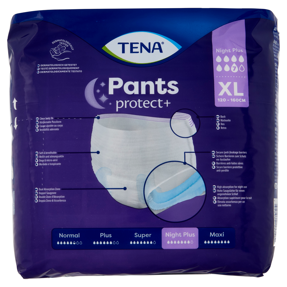Tena Pants protect+ Night Plus XL 10 pz