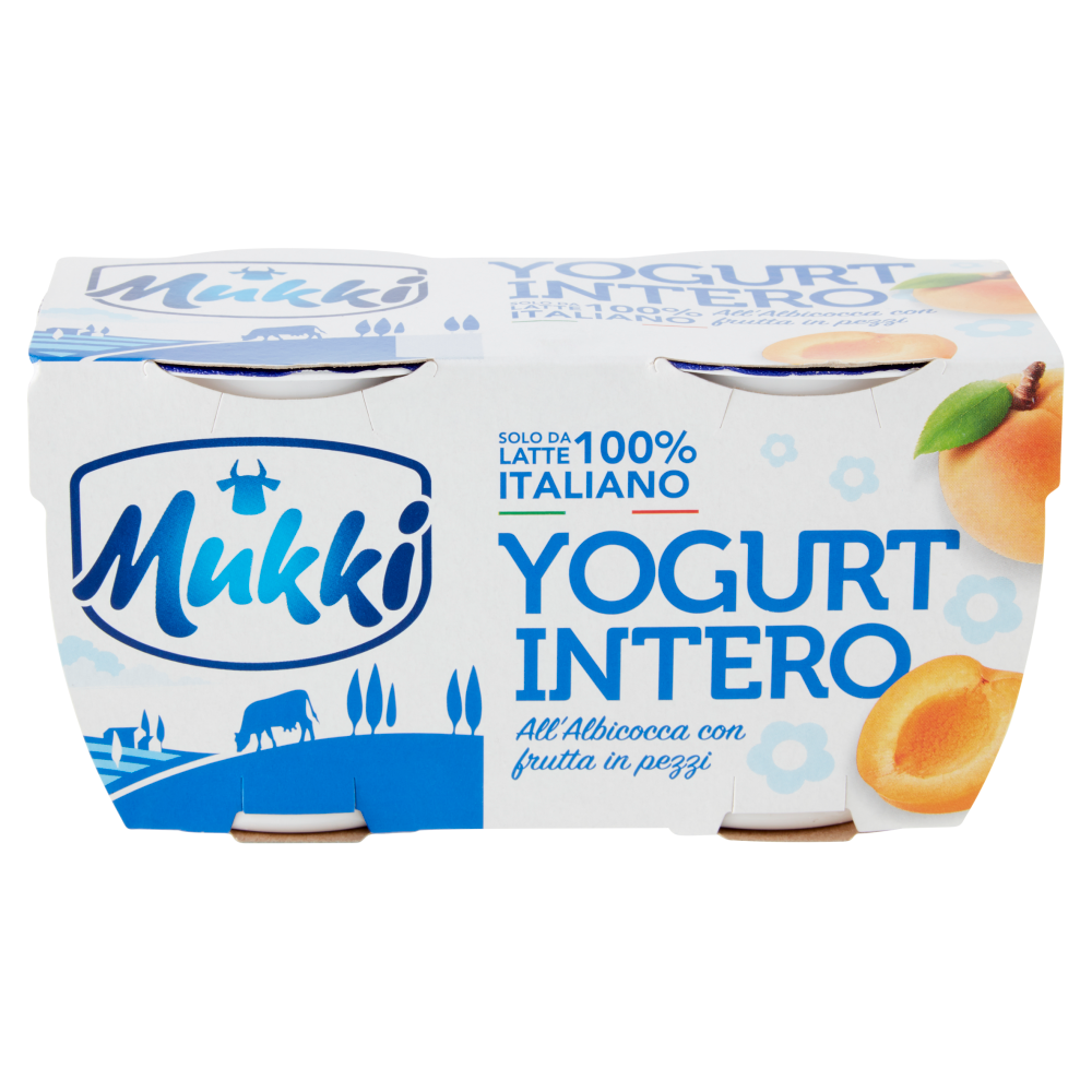 Mukki Yogurt Intero all'Albicocca con frutta in pezzi 2 x 125 g