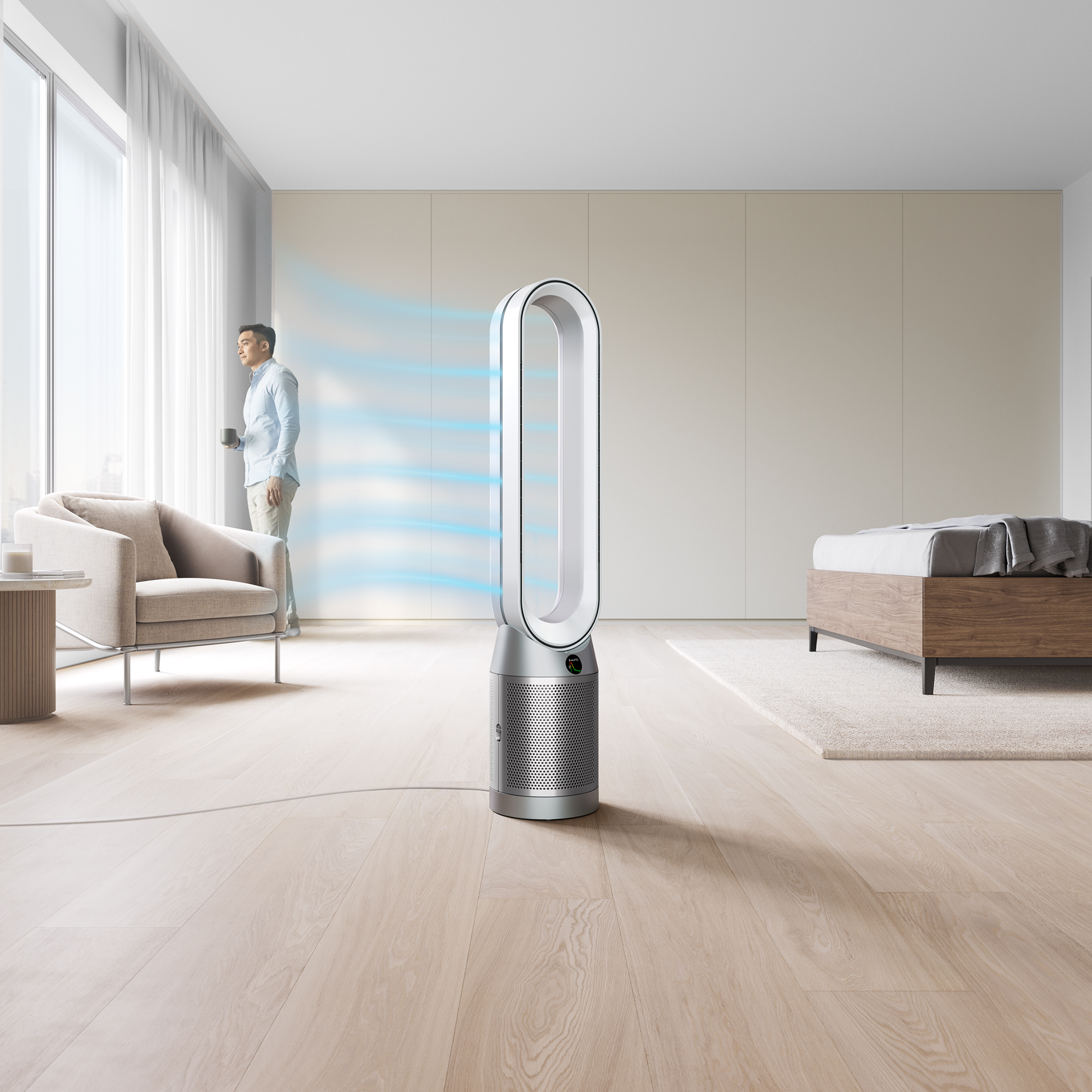 Dyson Purifier Cool AutoReact 61,5 dB Nichel, Bianco