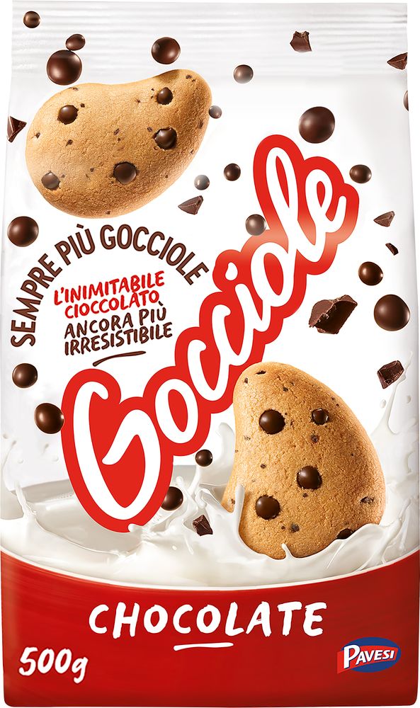 Pavesi Gocciole Chocolate Biscotti con Gocce di Cioccolato 500g