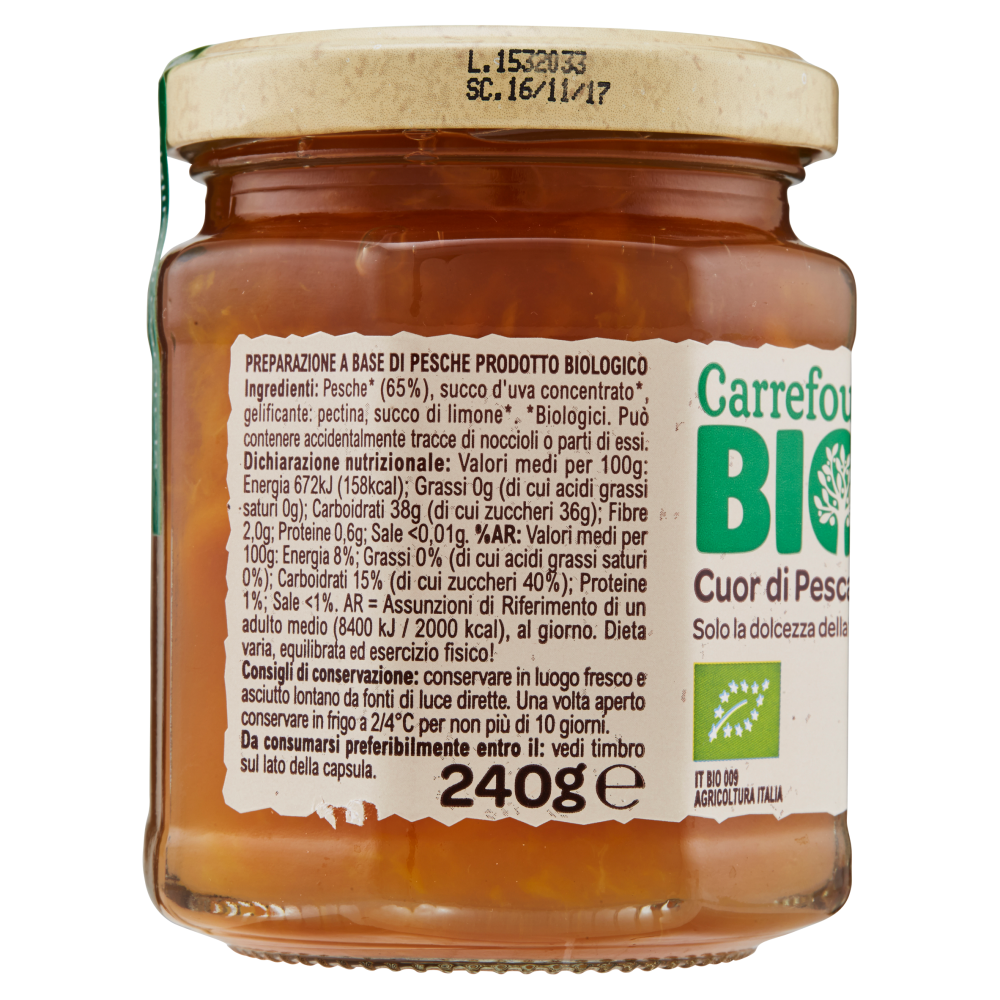 Carrefour Bio Cuor di Pesca 240 g