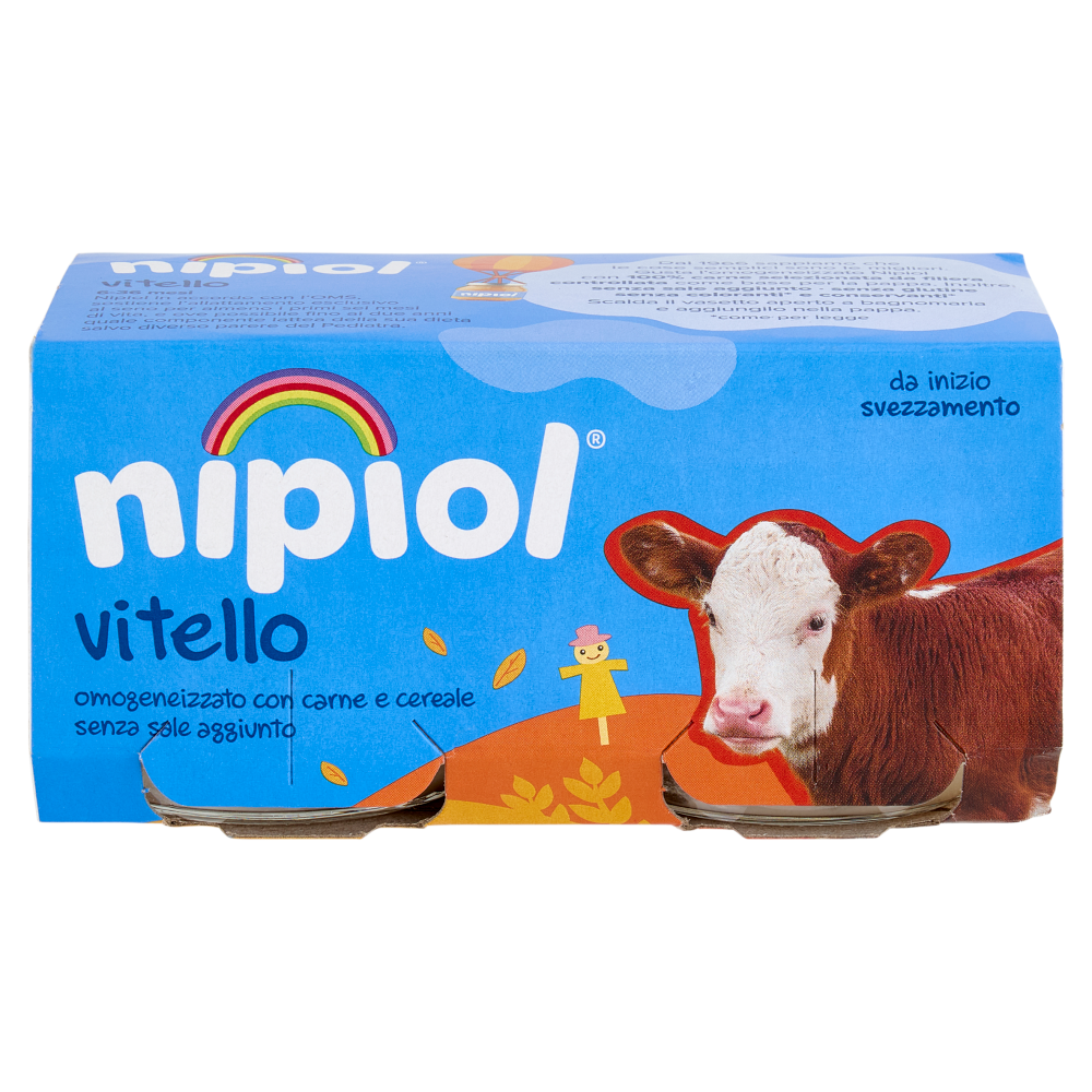 nipiol vitello omogeneizzato con carne e cereale 2 x 80 g
