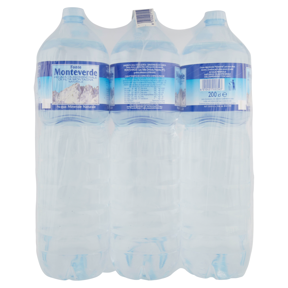 Fonte Monteverde Acqua Oligominerale di Alta Montagna Naturale 6 x 200 cl
