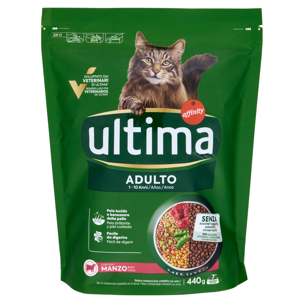 ultima Cat Adulto 1-10 Anni con Manzo 440 g