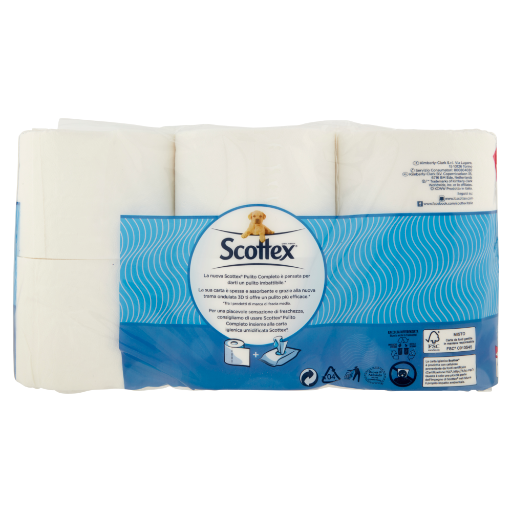 Scottex Pulito Completo Carta Igienica 12 pz