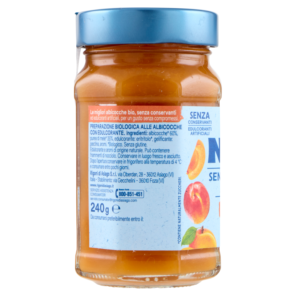 Rigoni di Asiago Nat&ugrave; Senza Zuccheri Aggiunti&deg; Albicocche bio 240 g