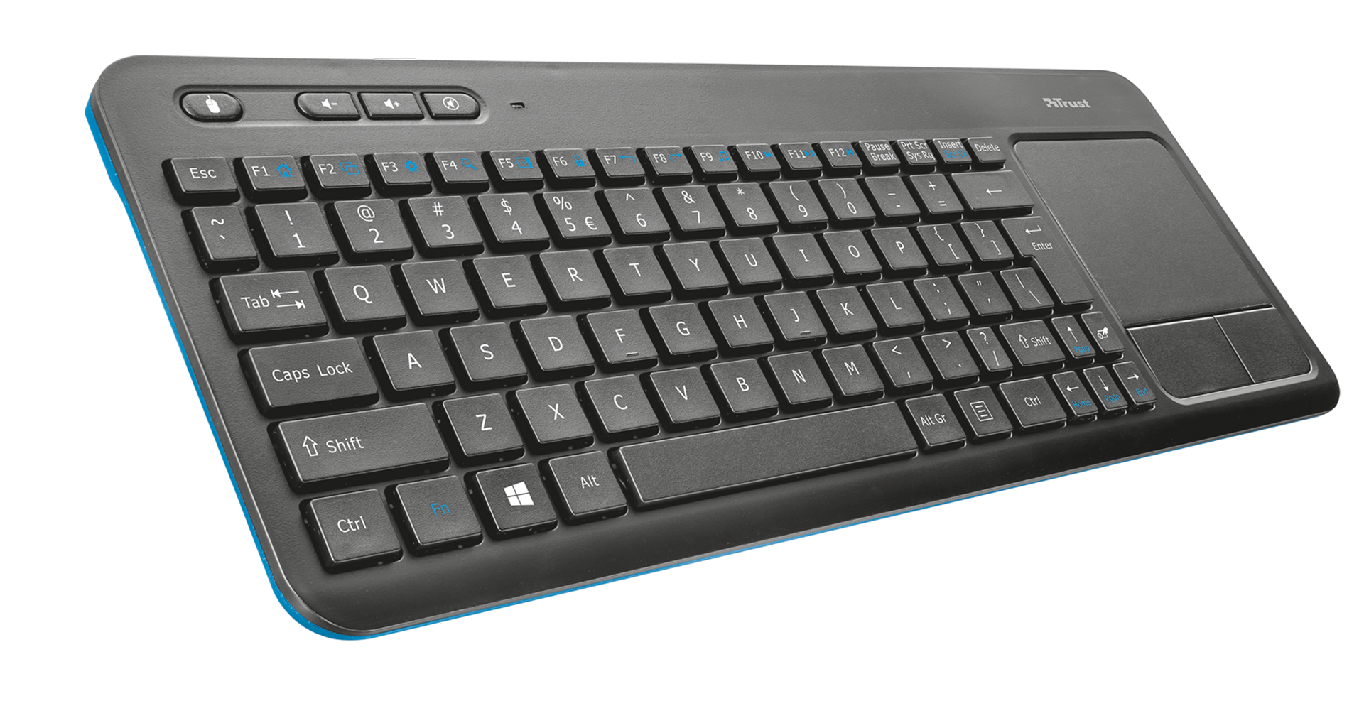 Trust VEZA WIRELESS TOUCHPAD tastiera Universale RF Wireless QWERTY Inglese Nero