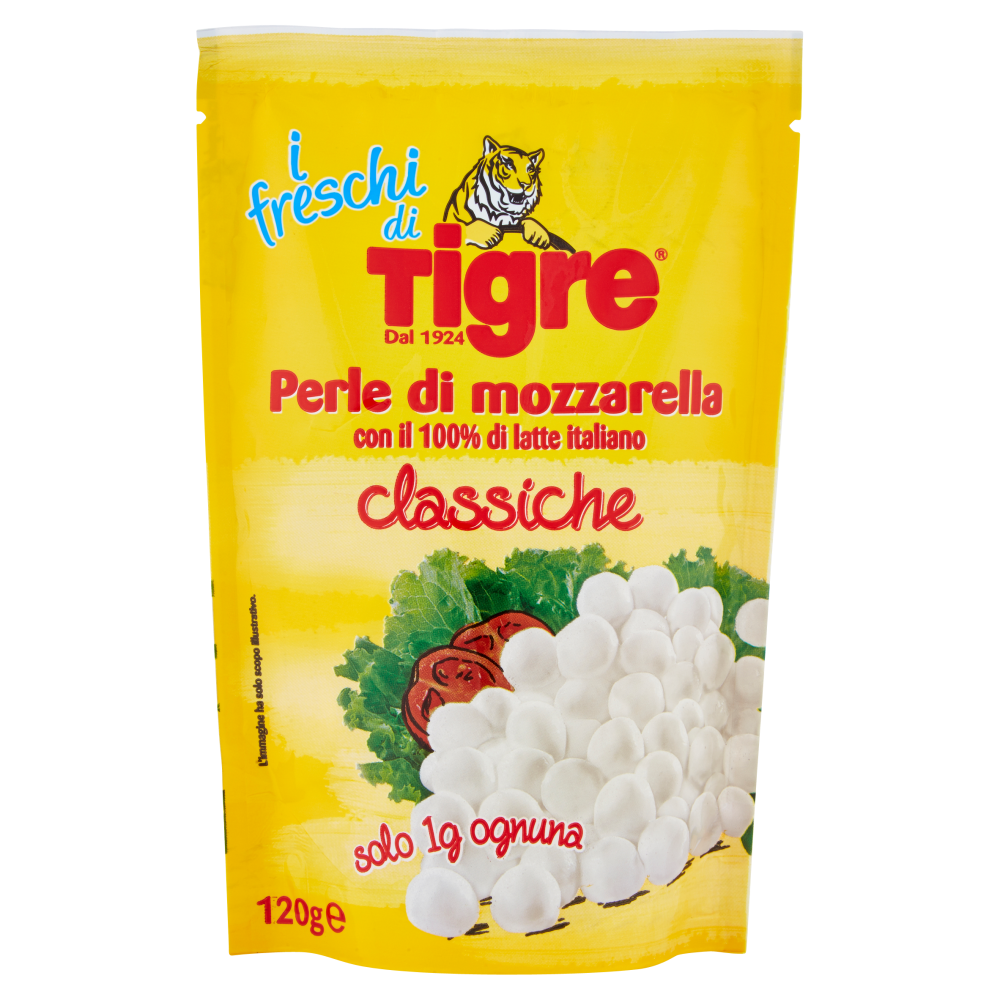 Tigre i freschi di Tigre Perle di mozzarella classiche 120 g