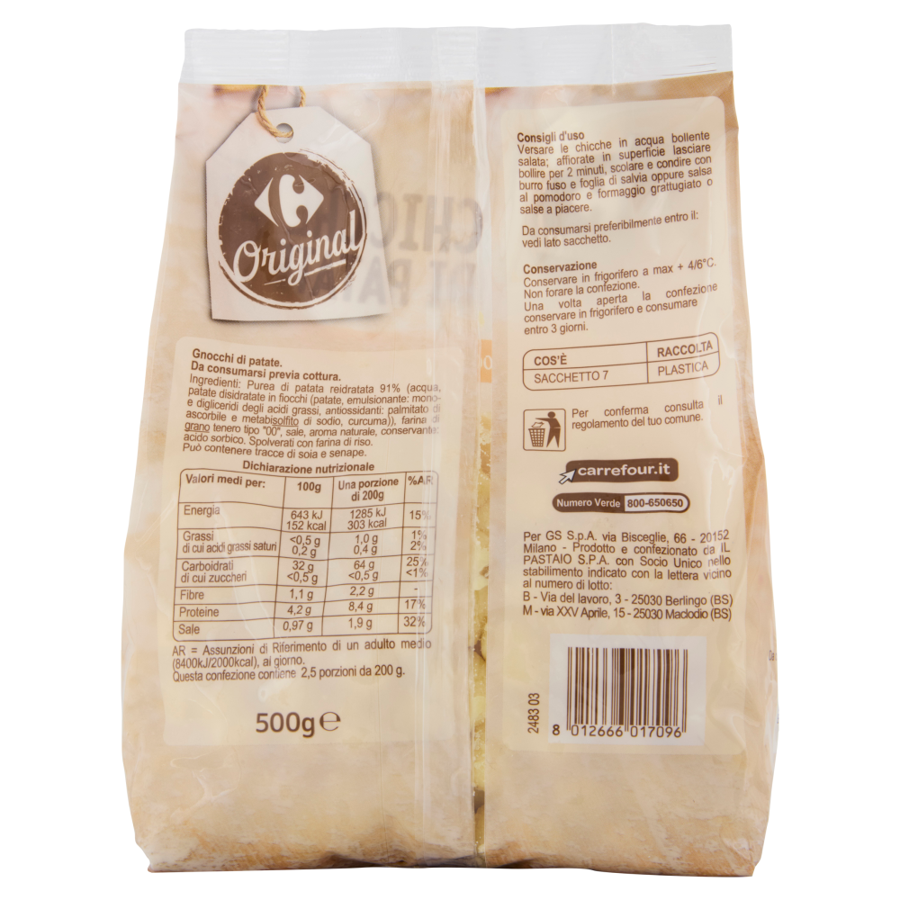 Carrefour Original Chicche di Patate 500 g