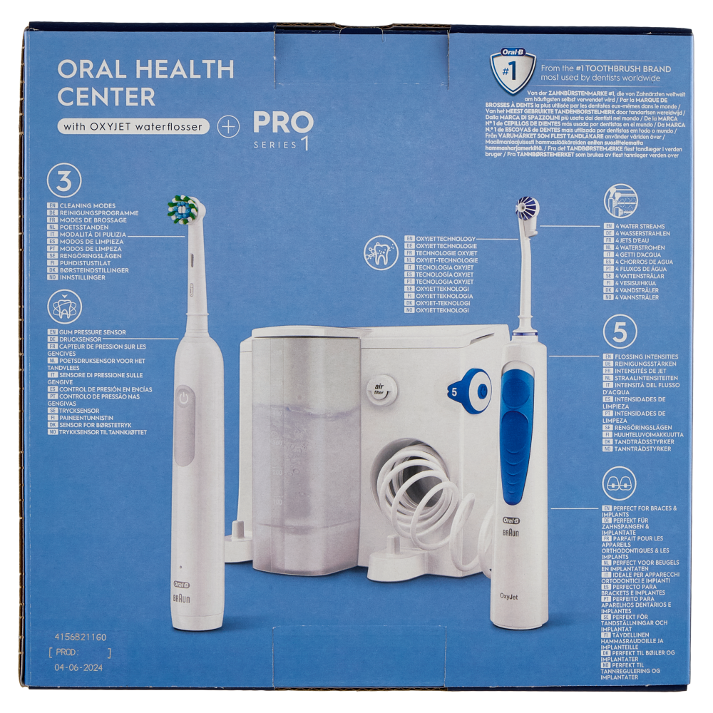 Oral-B Oral Health Center + Spazzolino Elettrico Denti Ricaricabile Pro Series 1