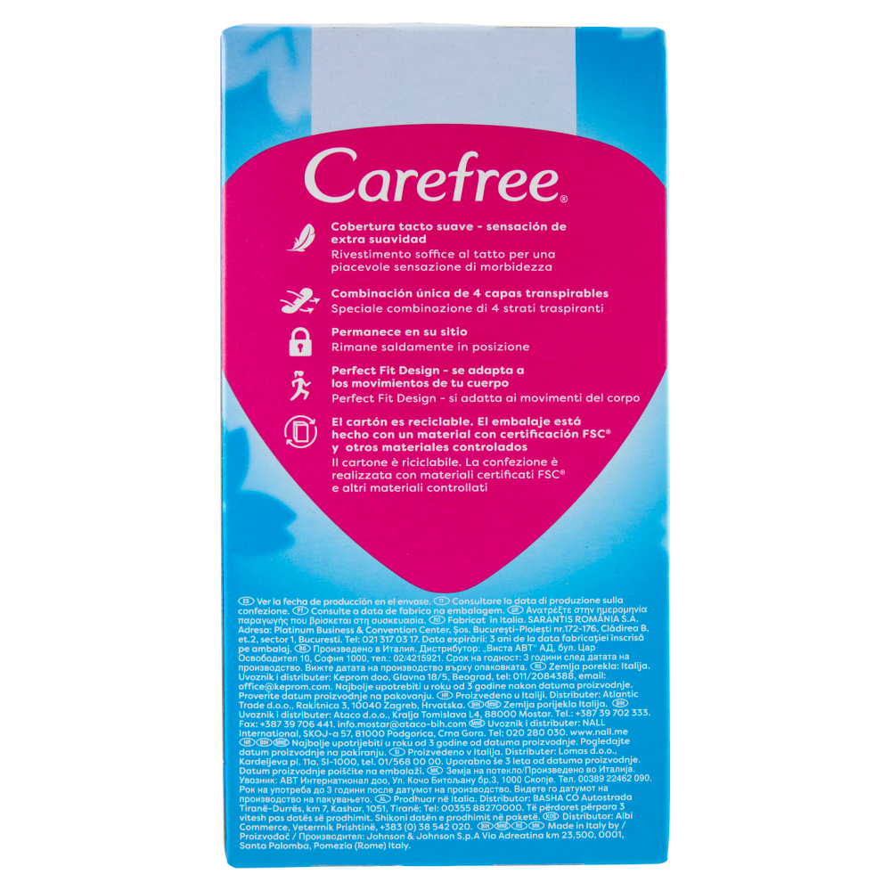 Carefree Cotton Feel* Flexiform Senza Profumo Salvaslip 30 pz