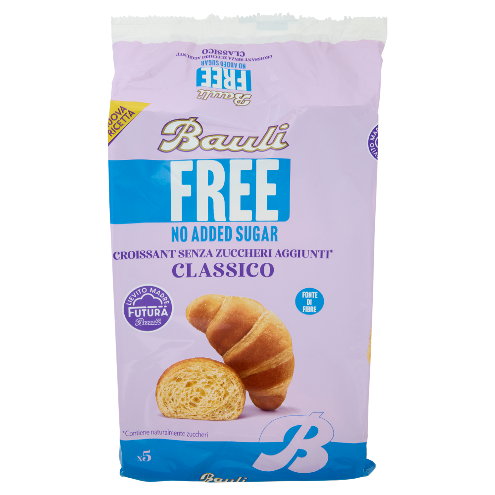 Bauli Free No Added Sugar Croissant Senza Zuccheri Aggiunti* Classico 5 x 37 g