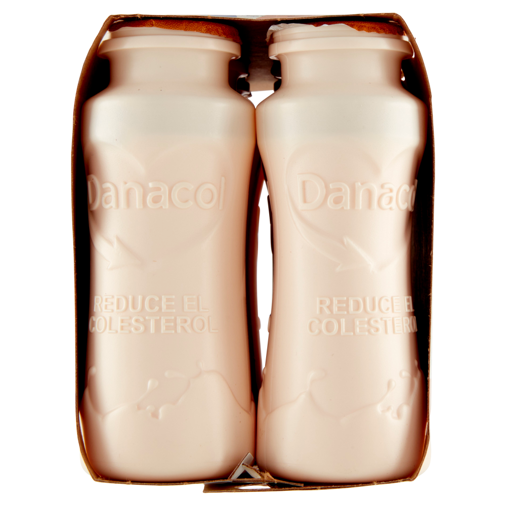 DANACOL Yogurt da bere, Riduce il Colesterolo grazie agli Steroli Vegetali, Pesca Albicocca, 8x100g