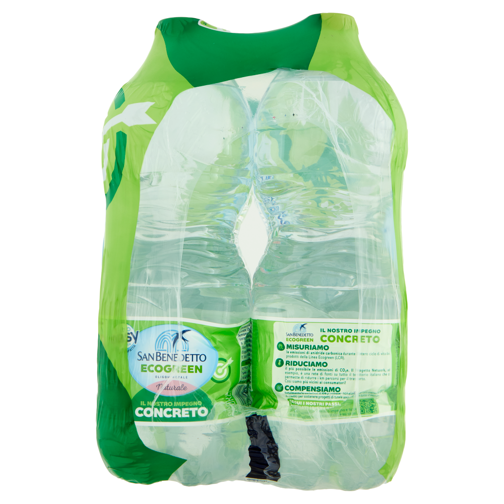 San Benedetto Acqua Naturale Benedicta Ecogreen Easy 6 x 1 L