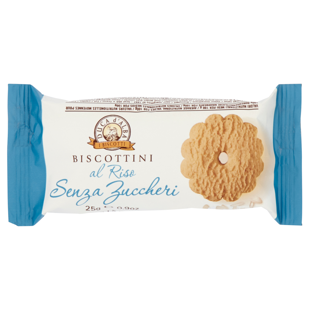 Duca d'Alba Biscottini al Riso Senza Zuccheri 25 g