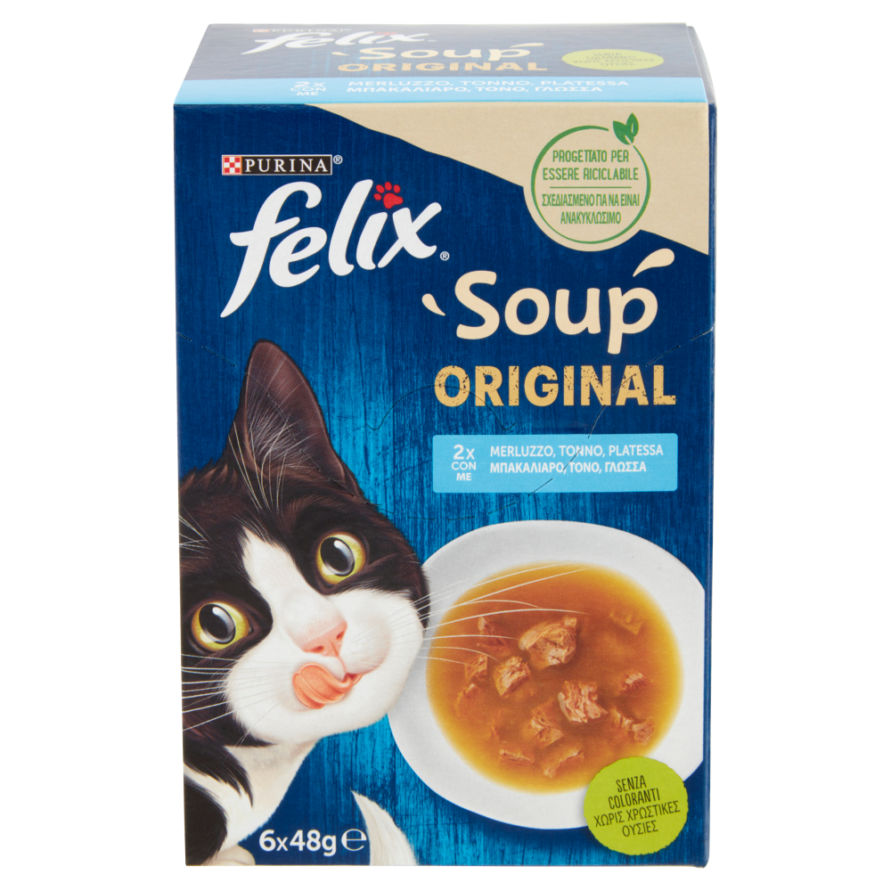 FELIX Soup Original (Merluzzo, Tonno, Platessa) 6 x 48 g