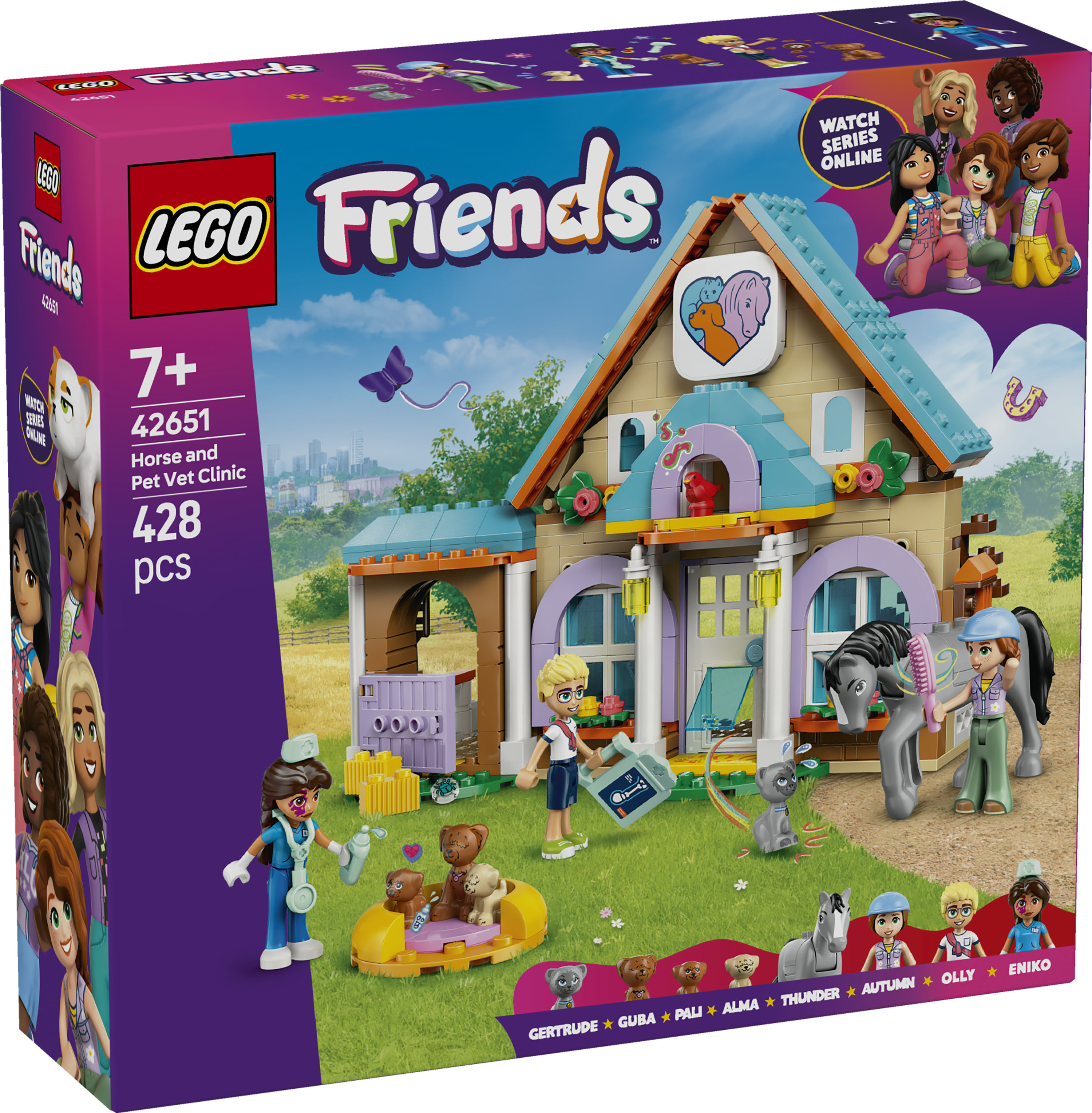 LEGO Friends 42651 Cavallo e Clinica Veterinaria, Giochi Bambine e Bambini 7+ per Abilit&agrave; Sociali e Cura Animali, Idea Regalo
