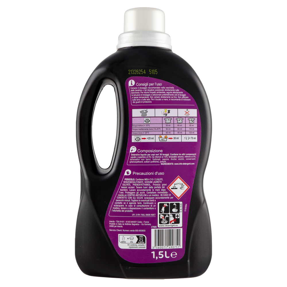 Carrefour Expert Black Detersivo Liquido 1,5 L